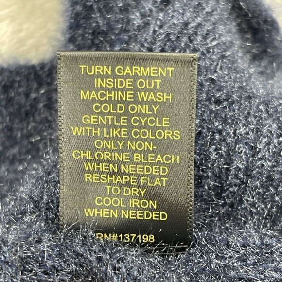 House of Harlow 1960 Navy Blue Fuzzy Knit Sweater Tank Top Cami Top - Picture 6 of 8